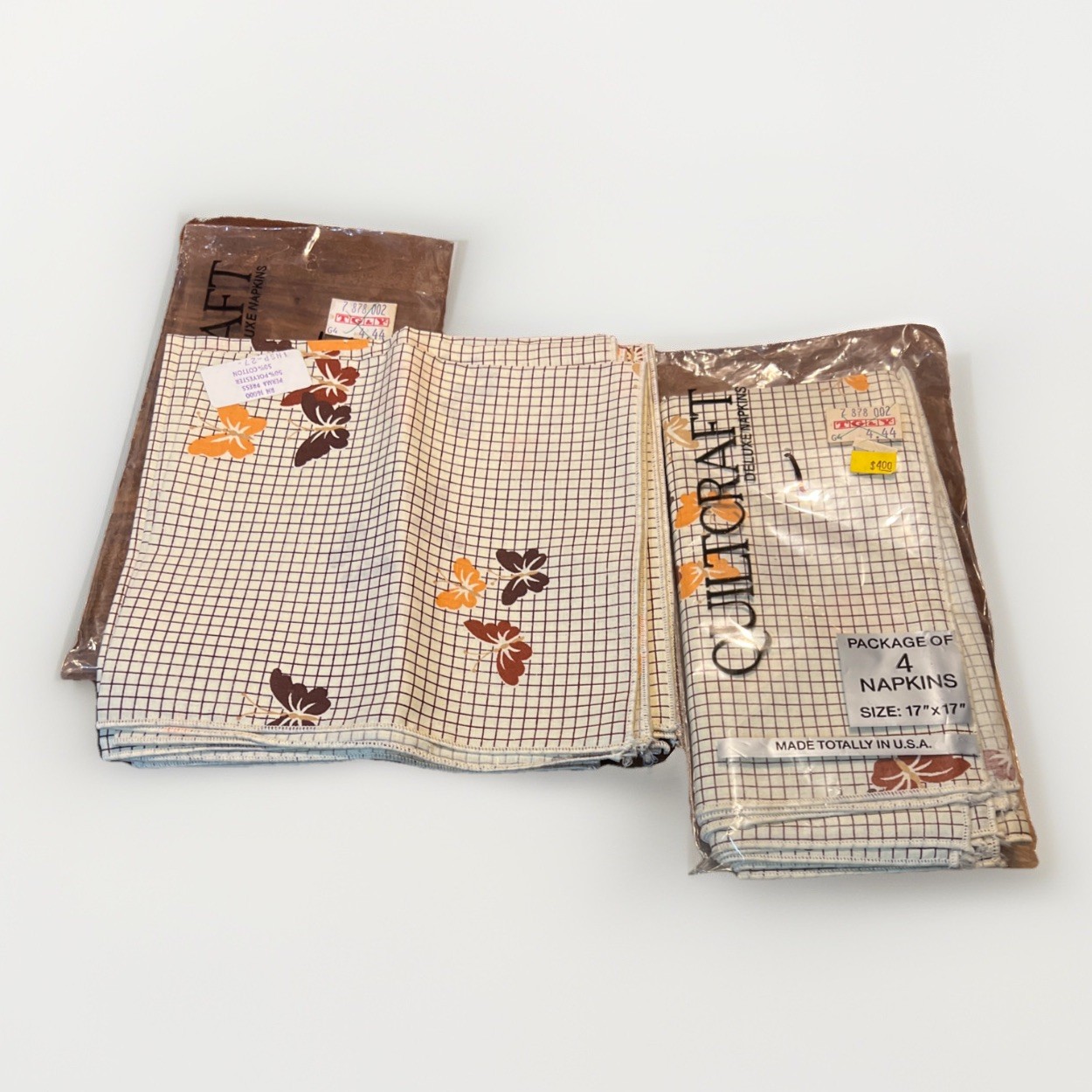 VTG Quiltcraft Deluxe Napkins Set of 8 New In Packing Made In USA