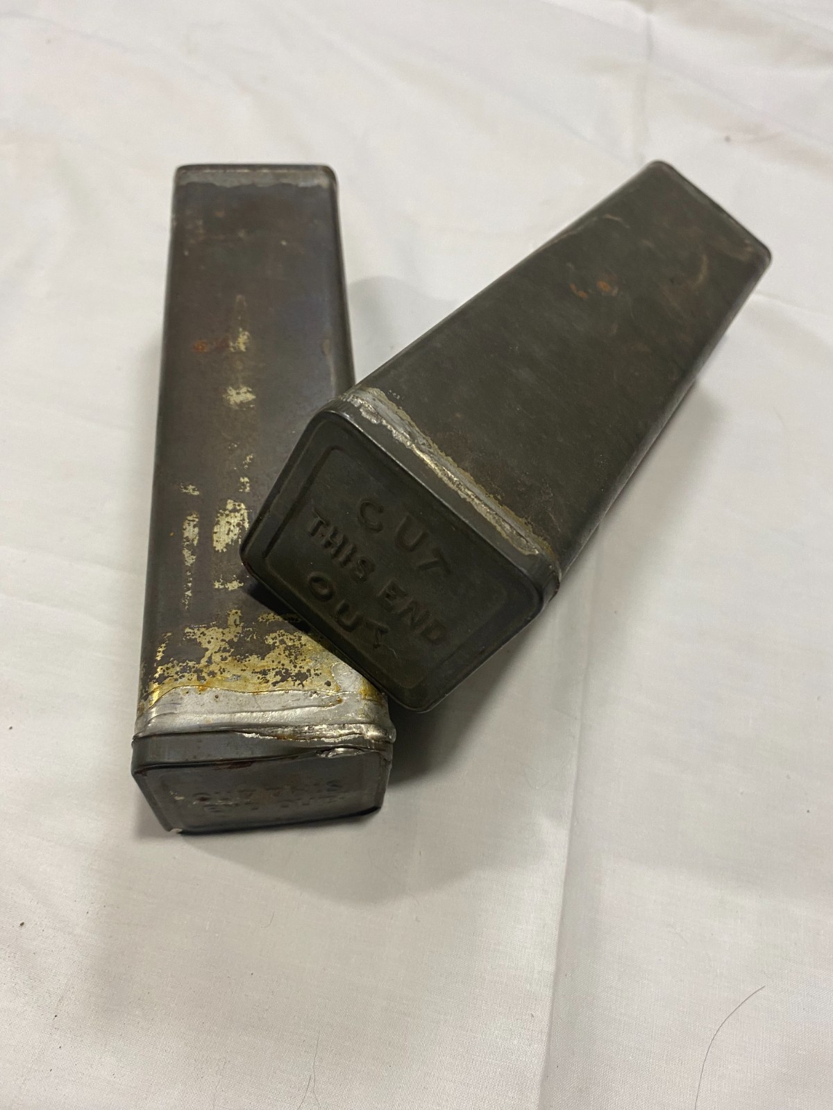 WWI/WW1 US Army Ration Hard Bread Tin 8 oz U.S.Q.M.C. USQMC - Sealed - 1917-1918