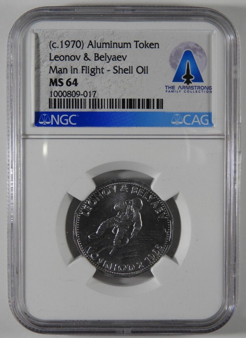 Token Celebrating First Cosmonaut Spacewalk - Personally Owned by Neil Armstrong Token Celebrating First Cosmonaut Spacewalk - Personally Owned by Neil Armstrong