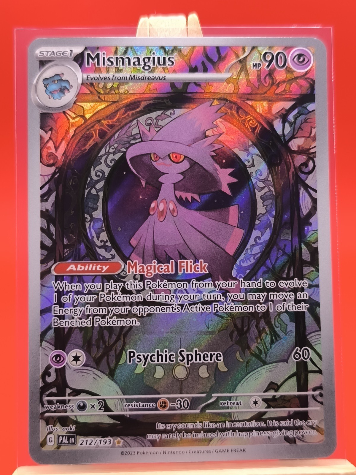 Mismagius 212/193 Paldea Evolved Illustration Full Art Holo Pokemon Card * New *