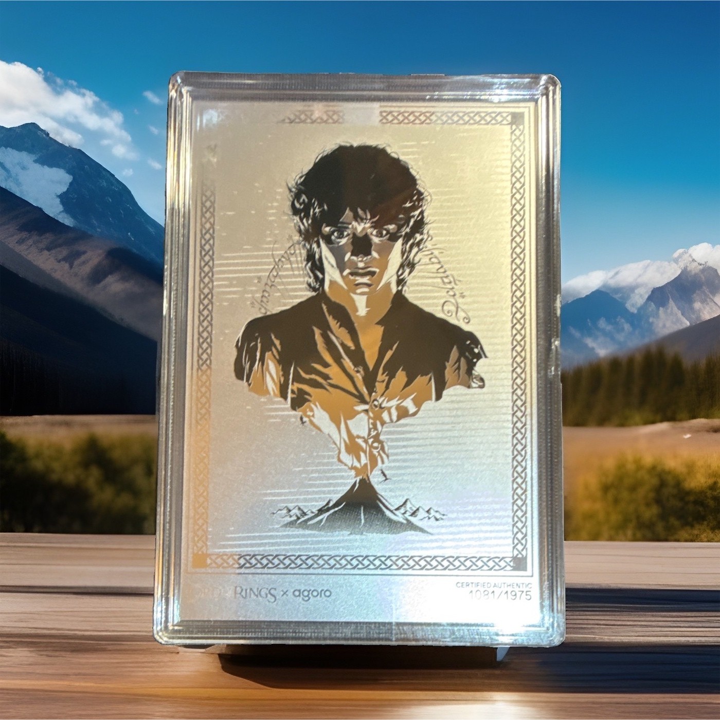 Agoro The Lord of the Rings Silver-Tone Collectible Card/Plaque 1081/1975