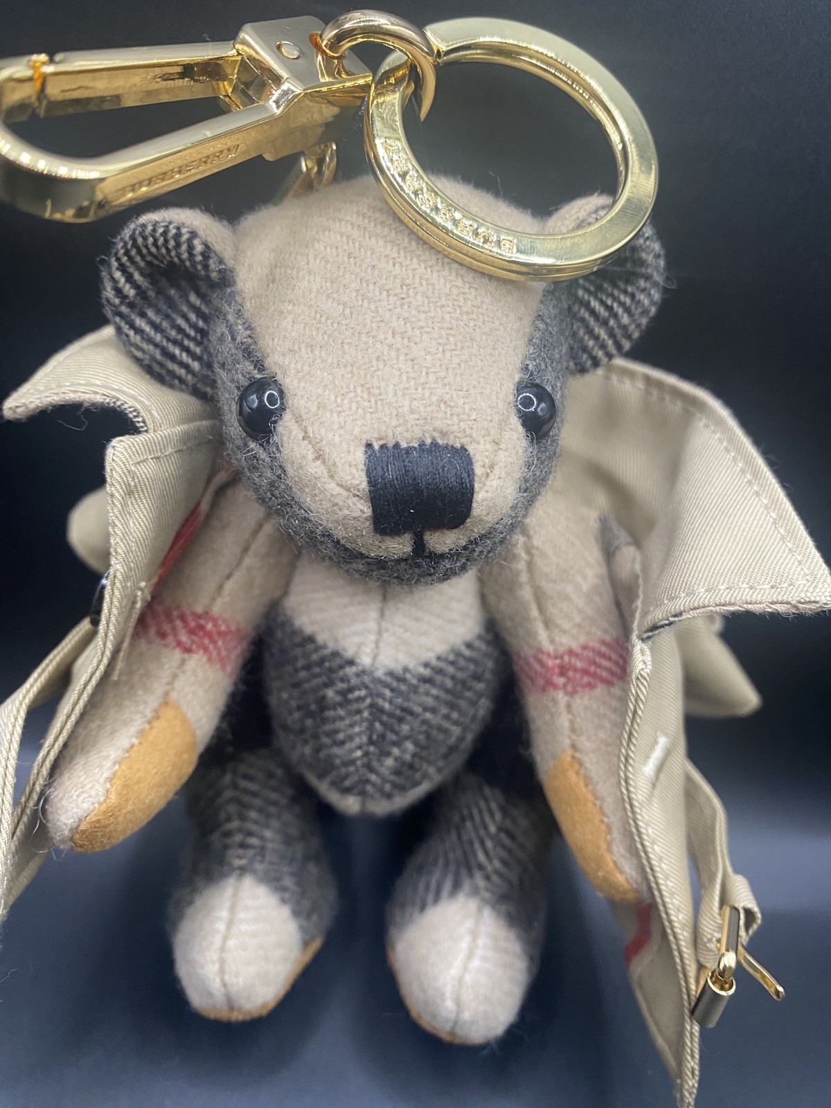 BURBERRY THOMAS BEAR TEDDY BACKPACK BAG CHARM KEY RING CHAIN