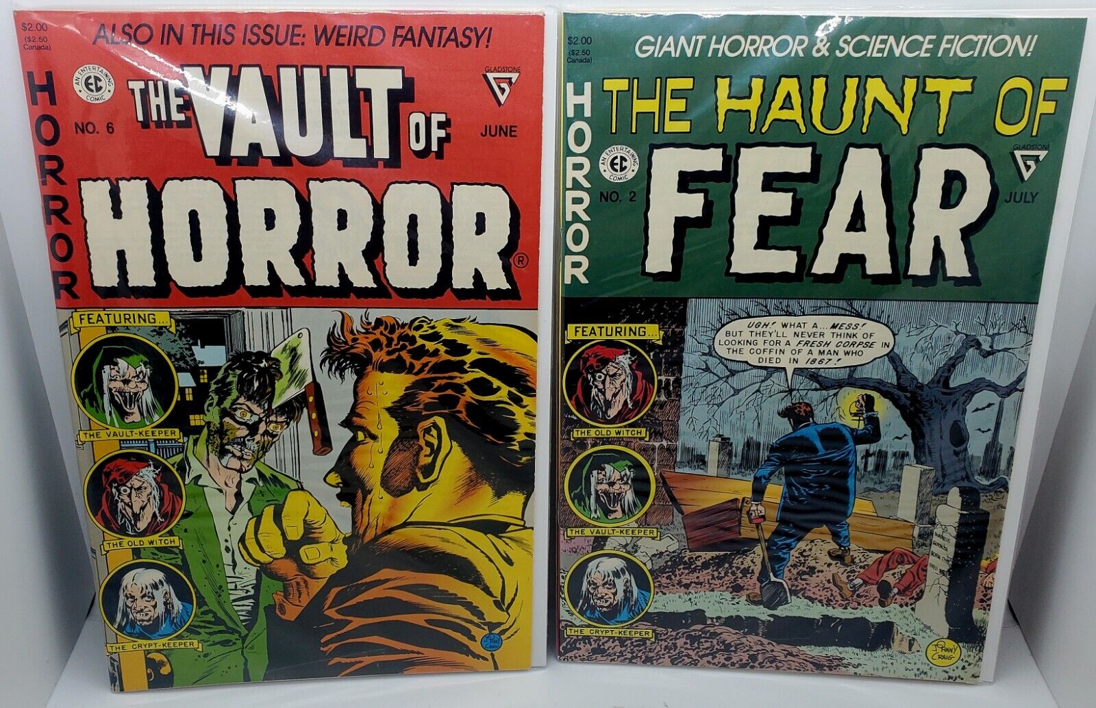 Lot of 2 Vault of Horror/Fear #6, 2 (EC Comics, 1990) Reprint 1950's Mint 🔥