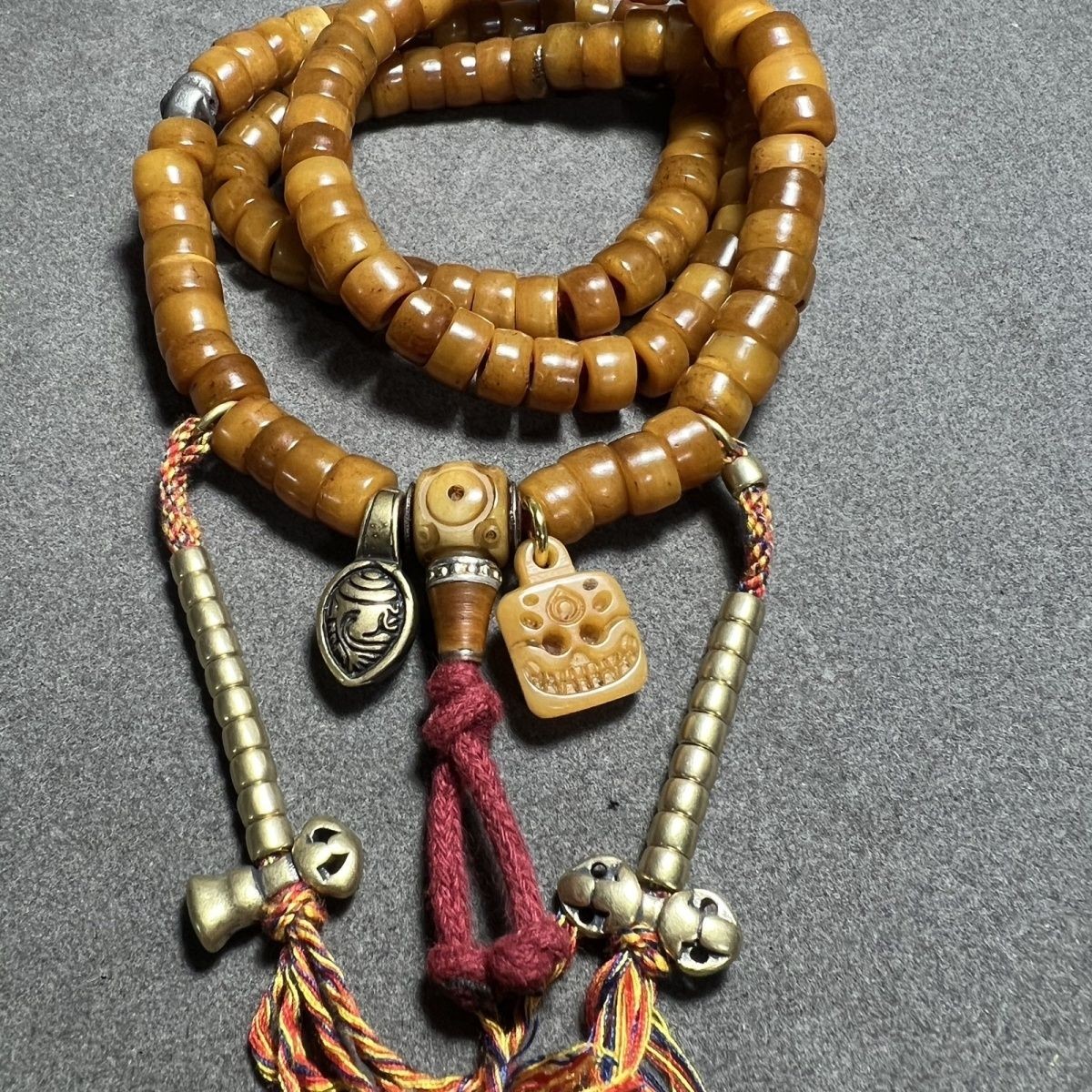 Tibetan Yak Bone 108 Beads Mala Retro Cultural Play Prayer Bead Bracelet