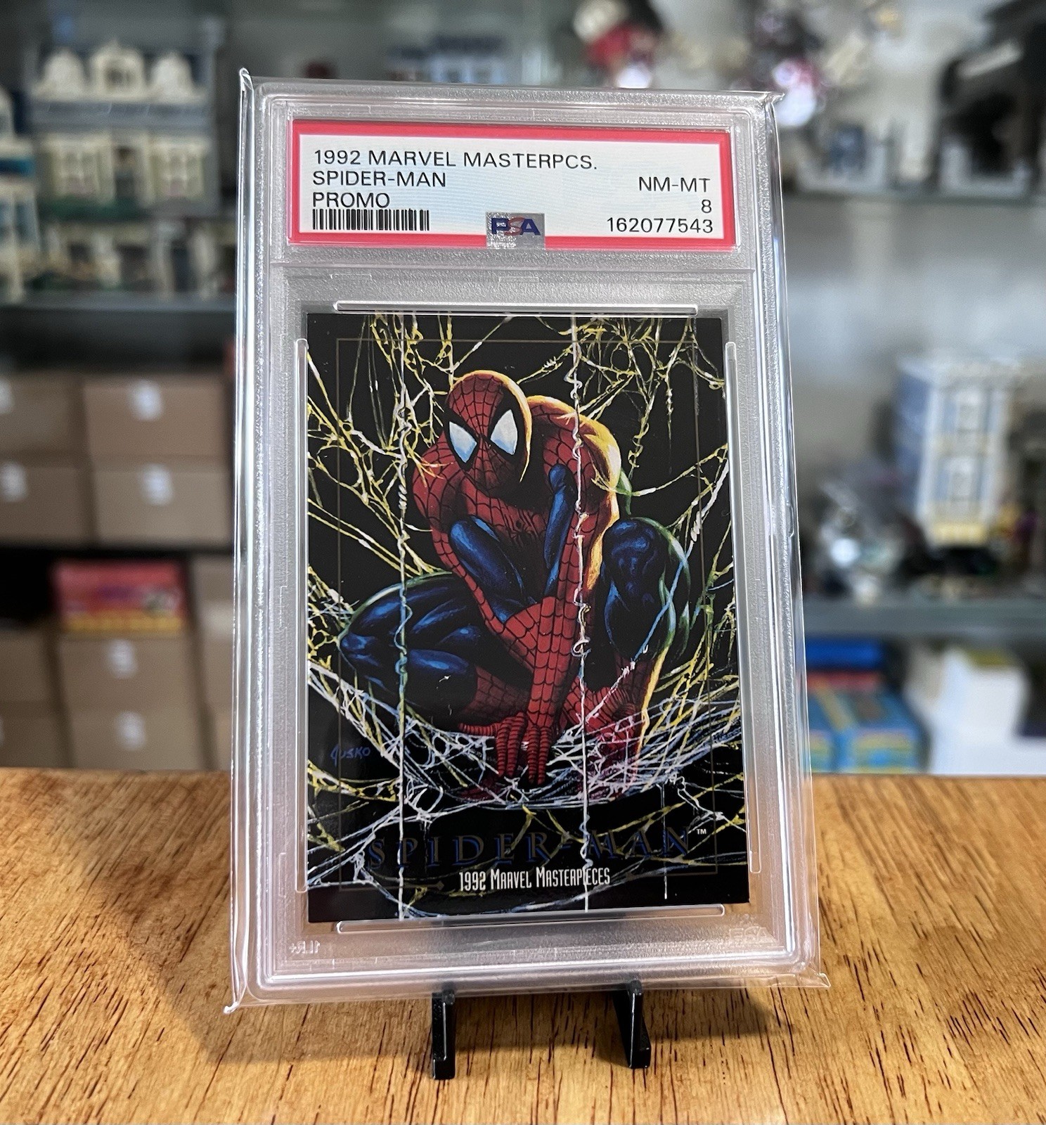PROMO 1992 VERY RARE Skybox Marvel Masterpieces Spider-Man PSA Spiderman #87