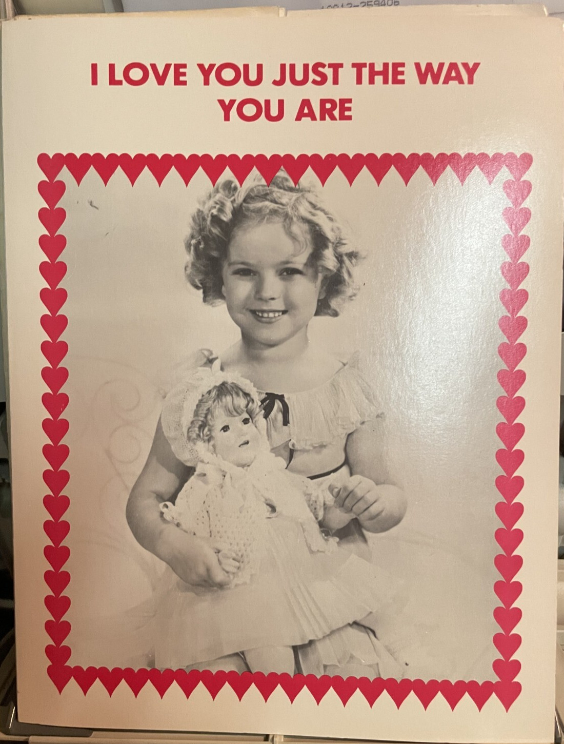 Shirley Temple Valentine\'s Day Card large 8.5\