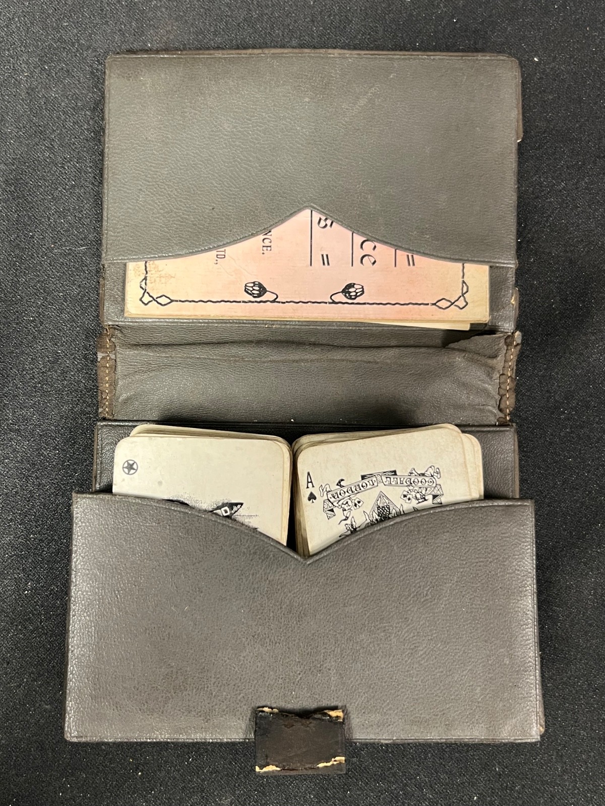 Gibson Mini Playing Card Co. Set 2x Vintage Decks, Case, Rule Book
