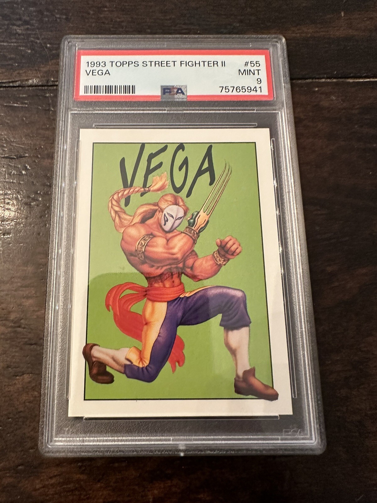 1993 Topps Street Fighter II #55 - Vega - PSA 9