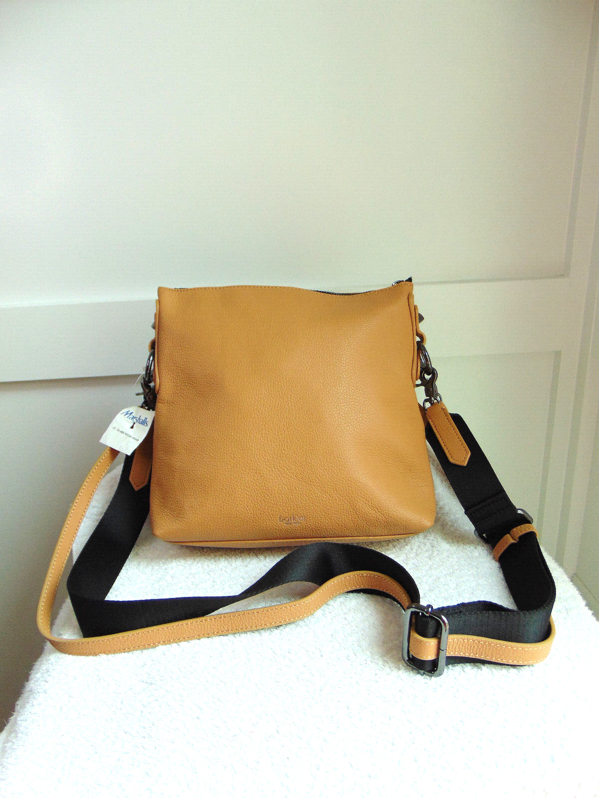 Botkier leather chelsea travel crossbody handbag camel 2 straps $198 NWT