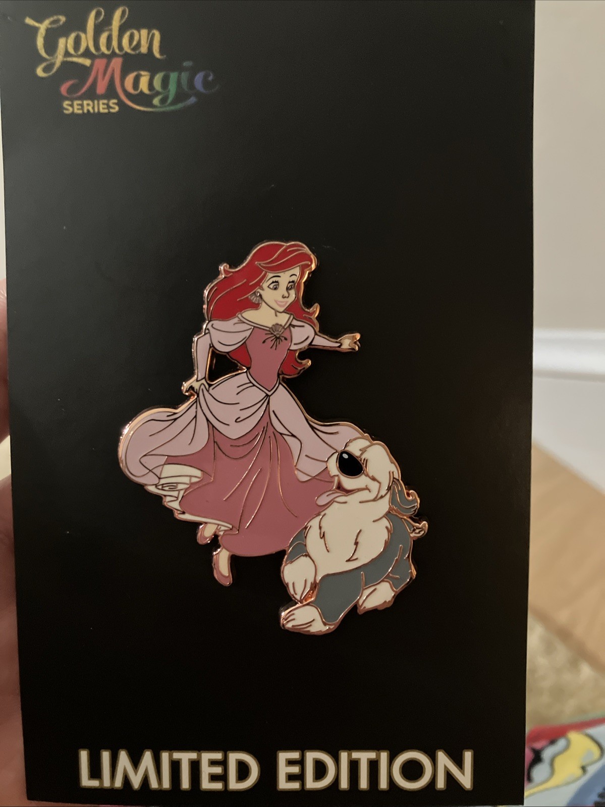 Disney Acme HotArt Pin - Best Friends - Ariel, Max LE 500 Rose Gold