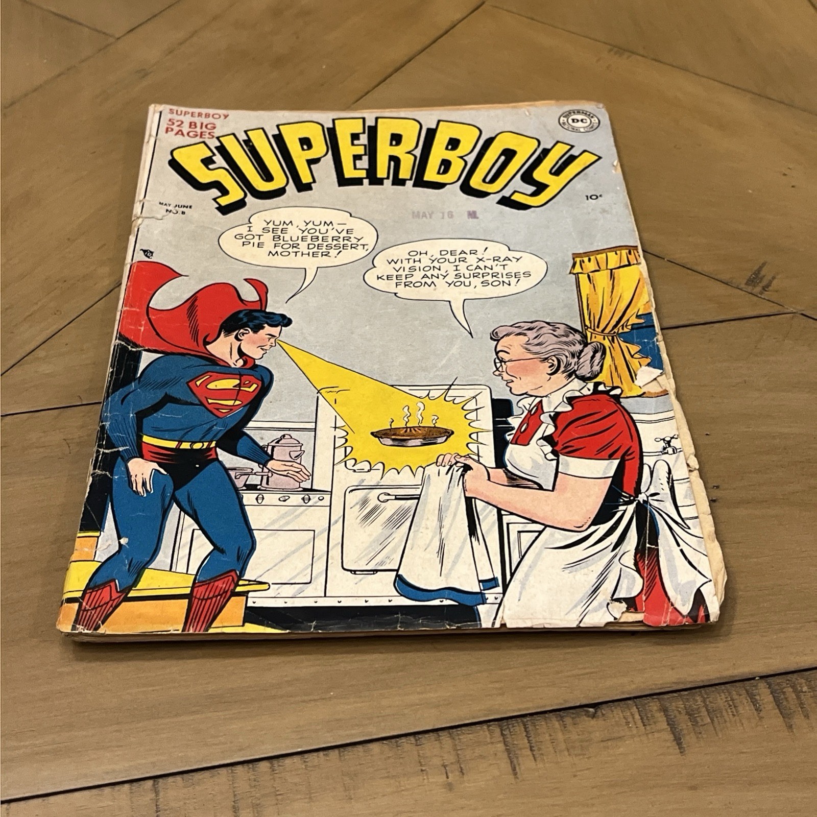 Superboy #8 DC Comics 1950 - 1st Superbaby - Key Superman Action Loose Cover