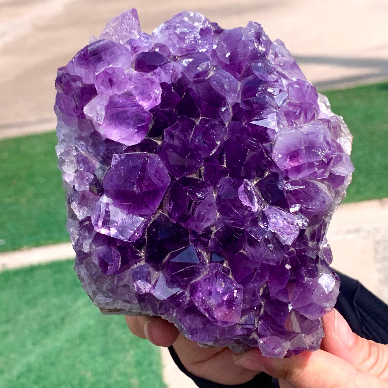 2.85LB  Natural Amethyst geode quartz cluster crystal specimen Healing