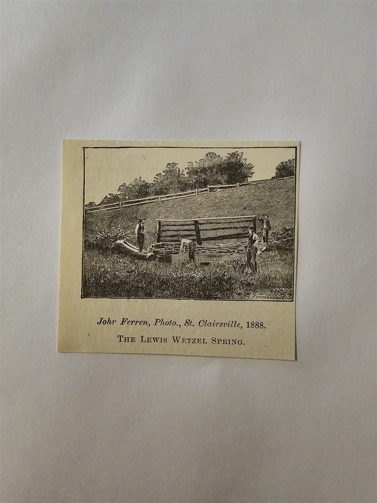 St. Clairsville The Lewis Wetzel Spring 1900 Ohio Krehbiel Print Picture