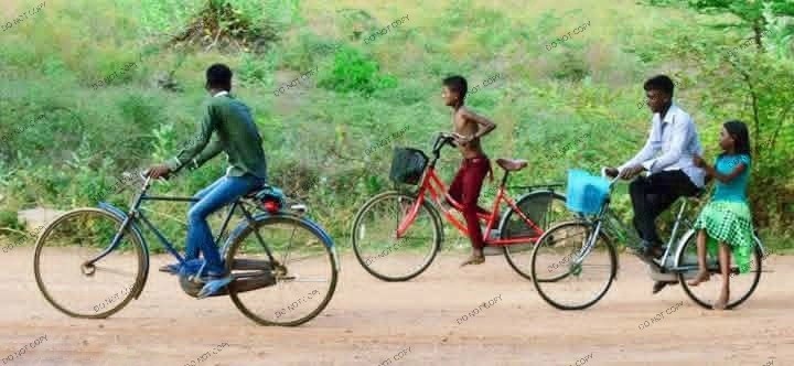 Photograph Digital Image Photo Wallpaper Background Village Kids Life Art Print