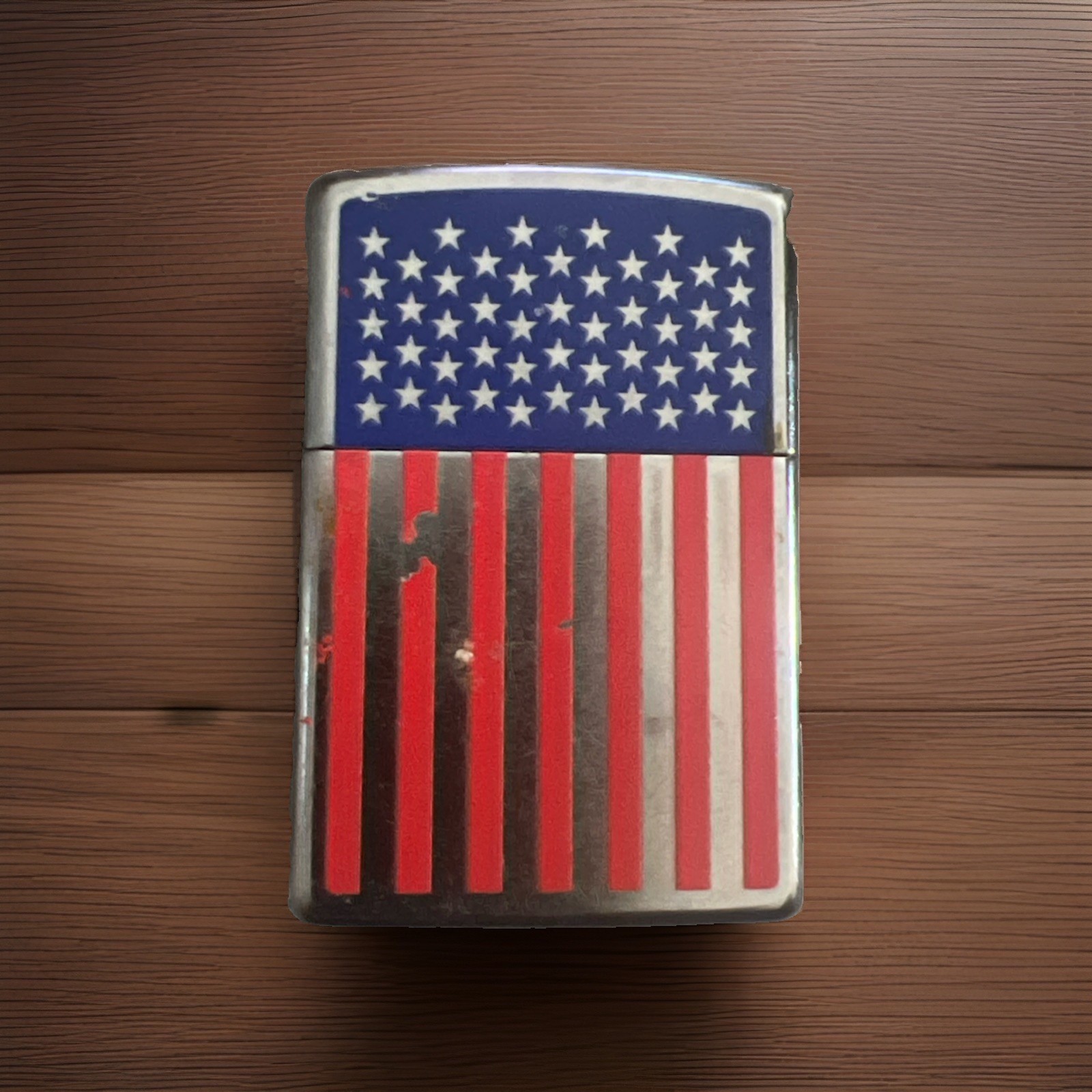 2017 zippo lighter brushed chrome American flag design works￼