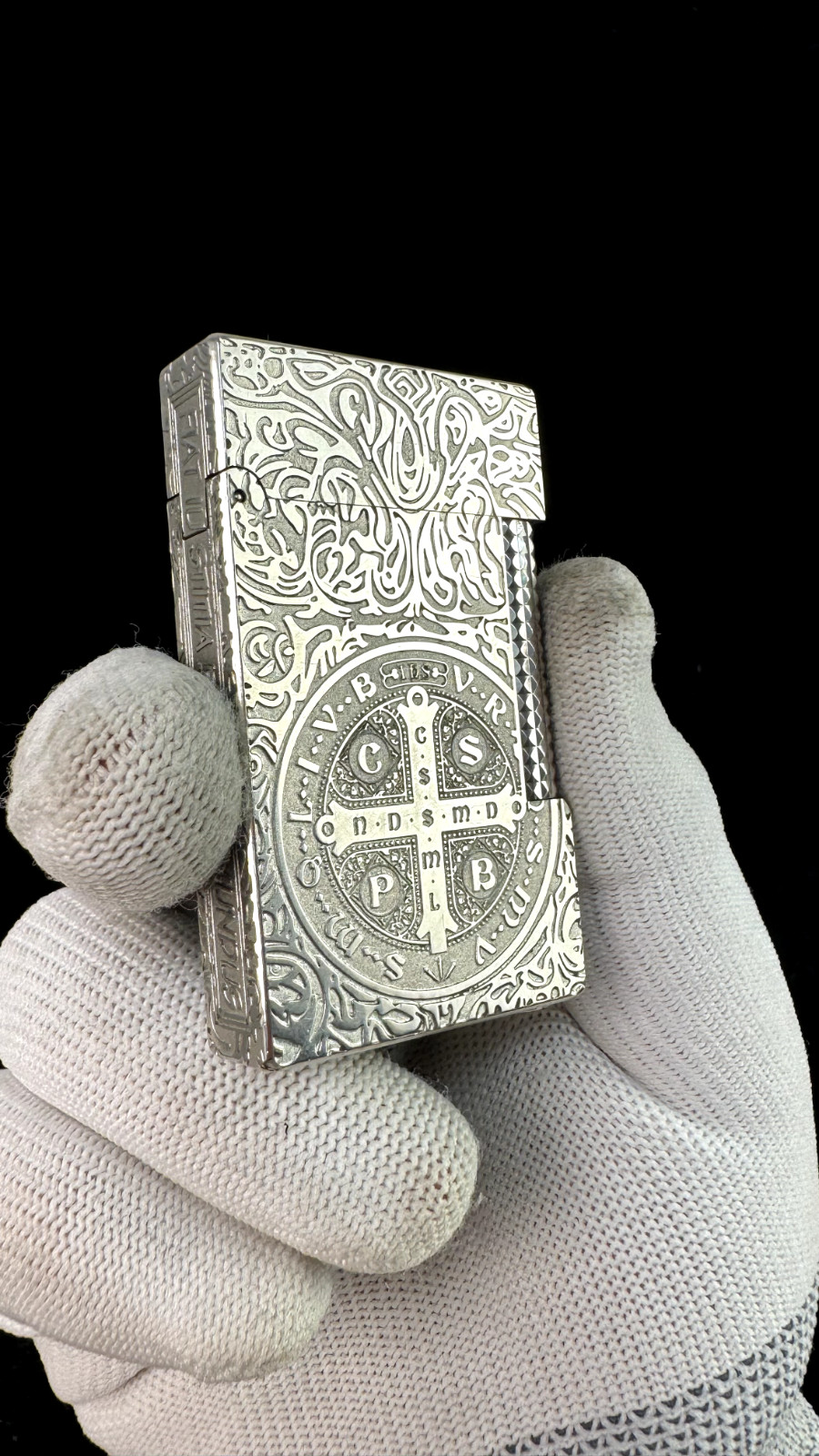 S.T. DUPONT Lighter Constantine Silver Ligne2 Lighter Ping Sound with gift box