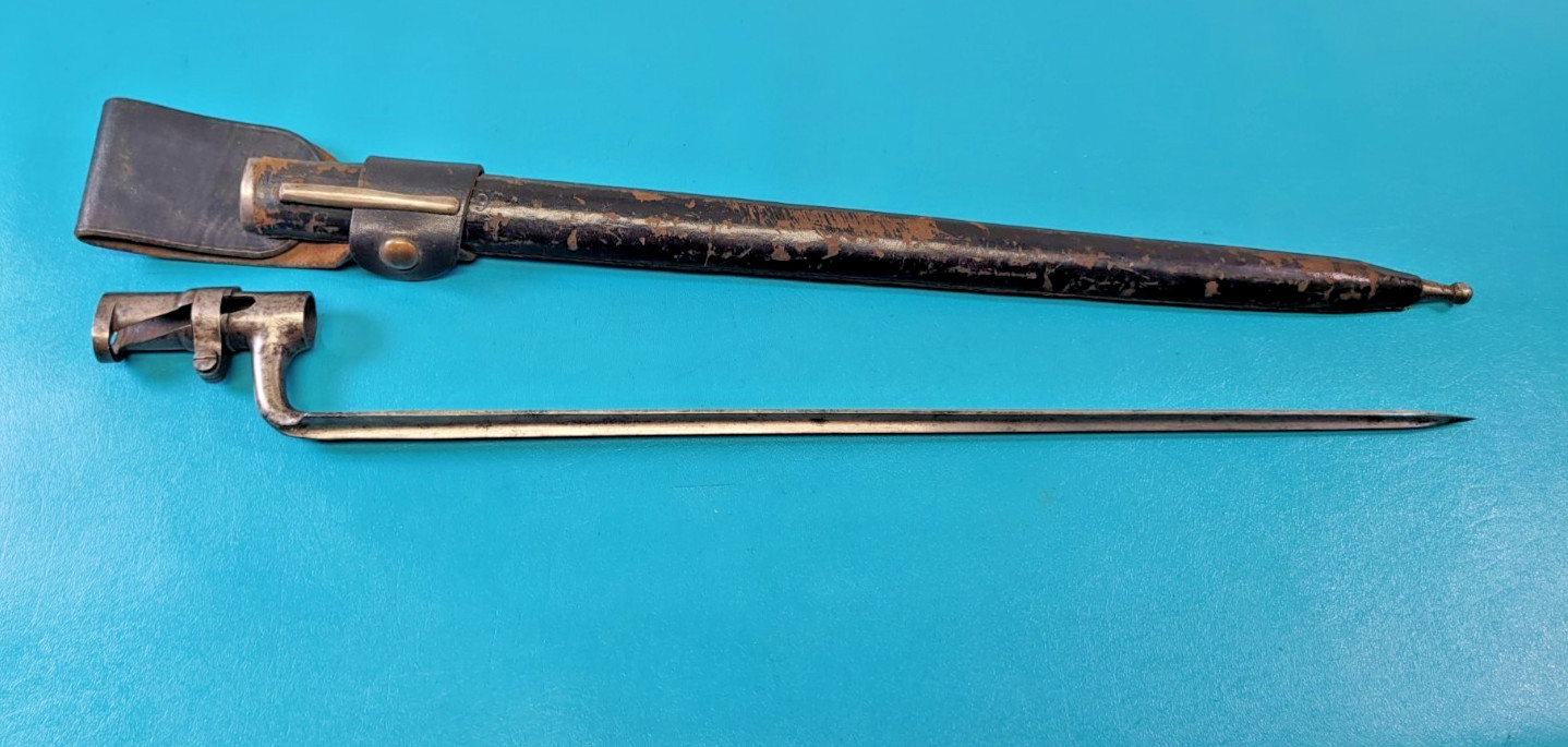 Rare Austrian Model 1854 Lorenz Musket Socket Bayonet + Scabbard & Frog TR1701