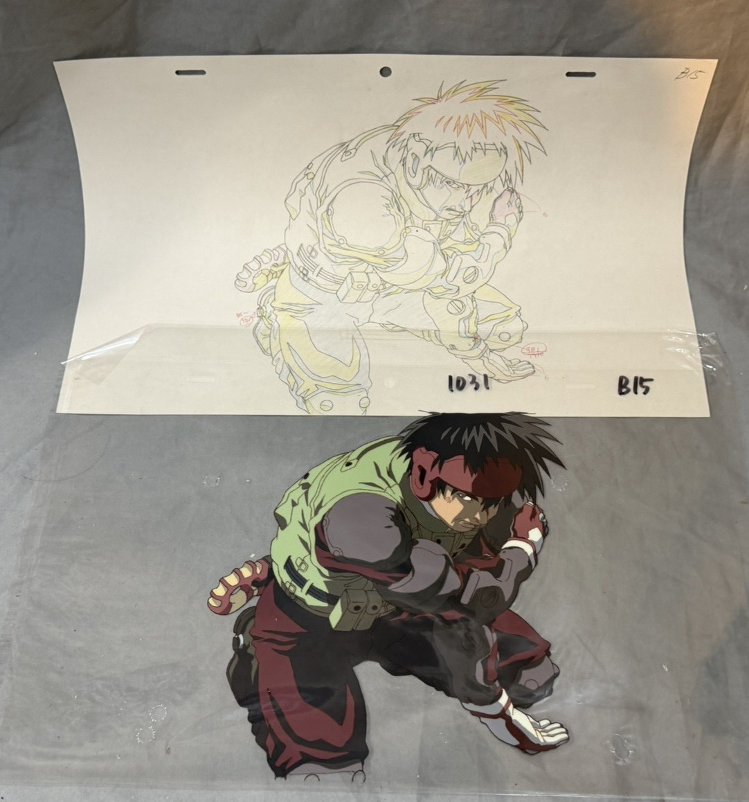 Spriggan 1998 Yu Ominae vs Fatman Original Production Cel & Douga B15