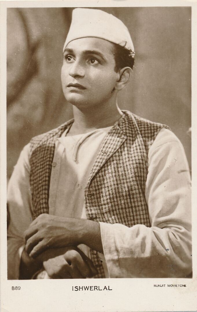 Ishwerlal Real Photo Postcard rppc - Indian Bollywood Actor in 86 Films