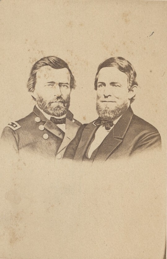 1868 Ulysses S. Grant & Schuyler Colfax Pres. Campaign Carte de Visite Photo
