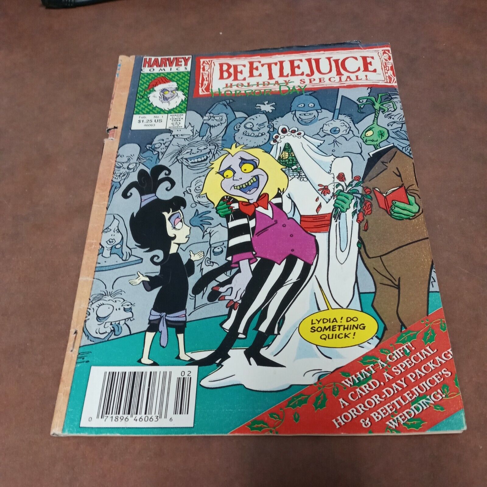 BEETLEJUICE HOLIDAY SPECIAL #1 NEWSSTAND VARIANT EXTREMELY RARE HARVEY 1992