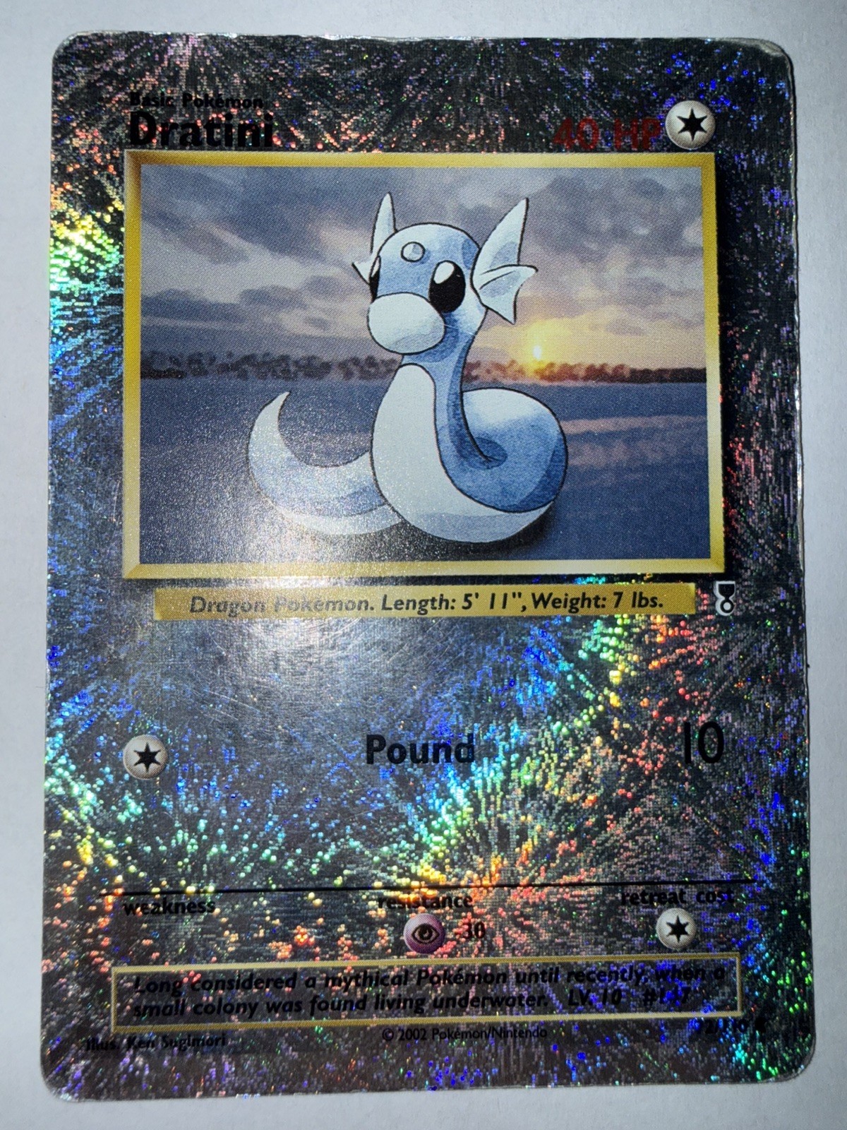 Dratini 72/110 Legendary Collection Reverse Holo Pokemon Card Vintage