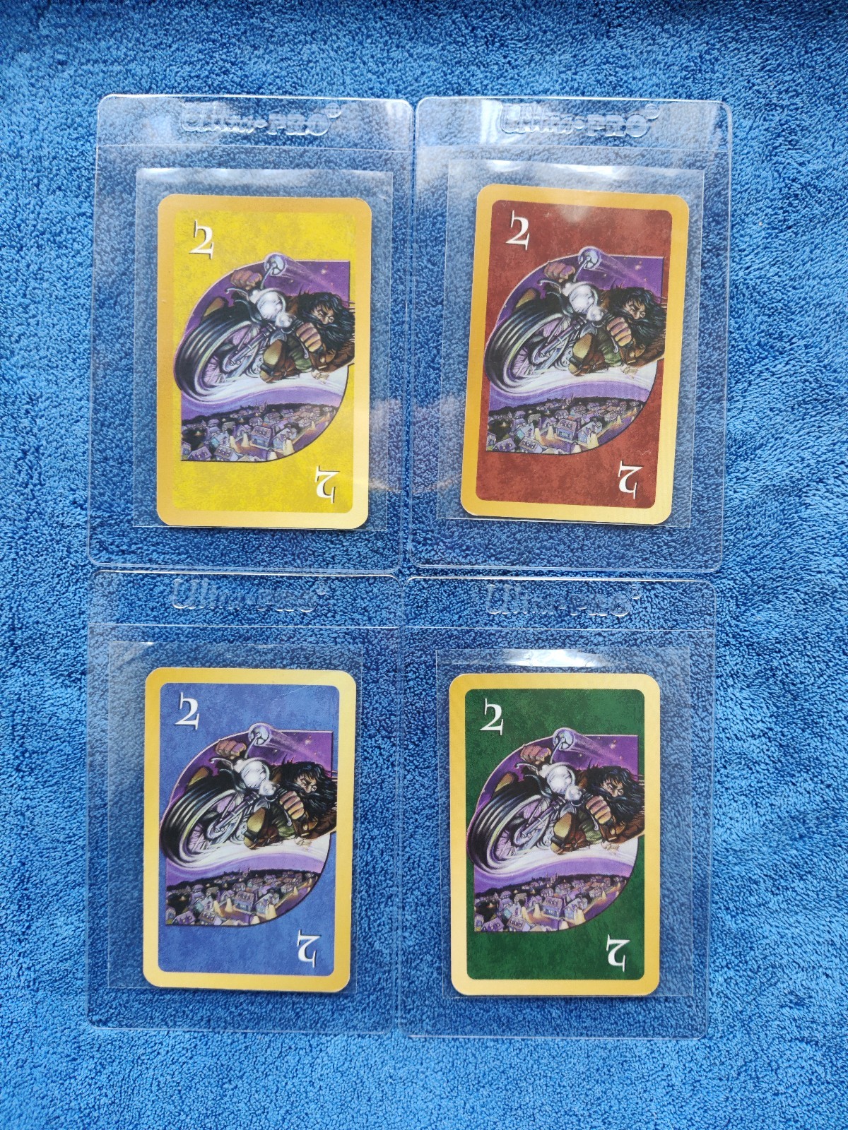 2000 Mattel Uno Harry Potter Sorcerer’s Stone Hagrid TRUE ROOKIE Set of 4 Rare