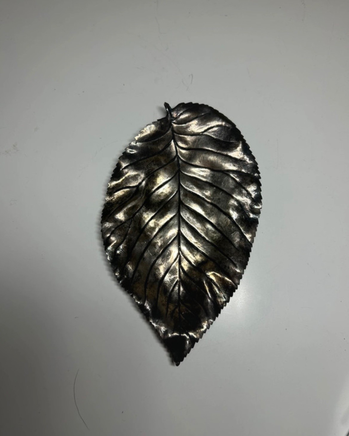 Vintage Sterling Silver R Blackinton Leaf  Dish # 500