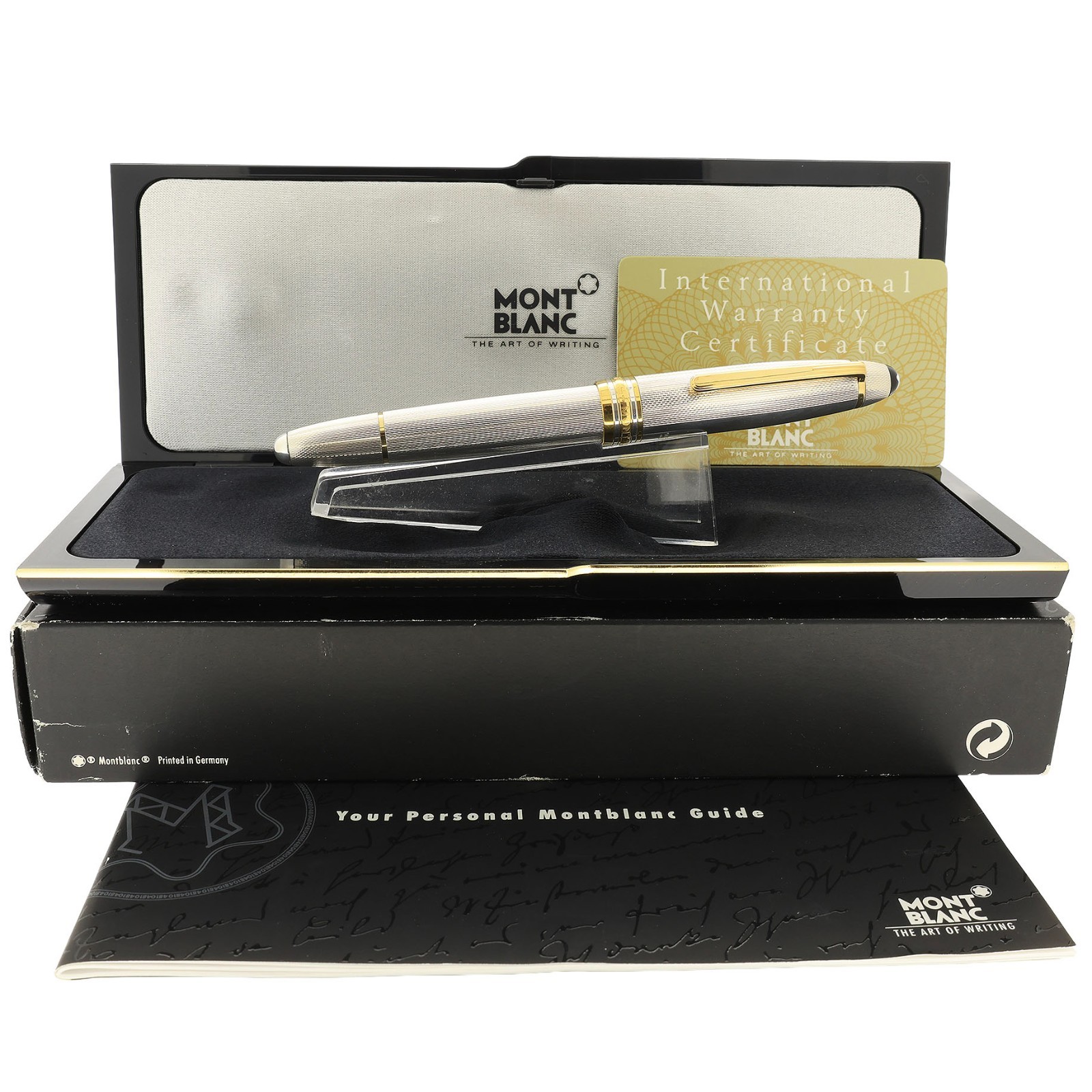 NEVER INKED 1995 MONTBLANC N°146 STERLING BARLEY OVERLAY 18K M NIB FOUNTAIN PEN