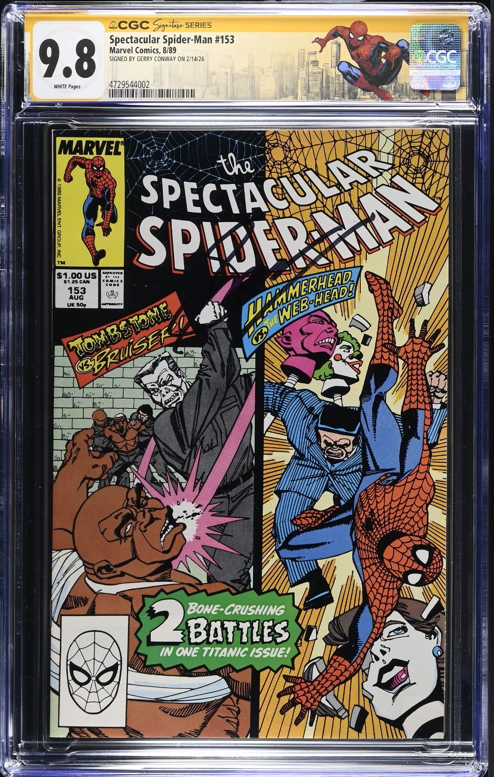 The Spectacular Spider-Man #152–155 — Jerry Conway Signed CGC Signature Series