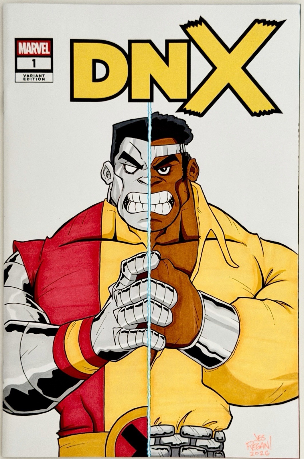 Marvel DNX - Blank Sketch Variant Cover w/Original Art by Regan - Colossus Cage