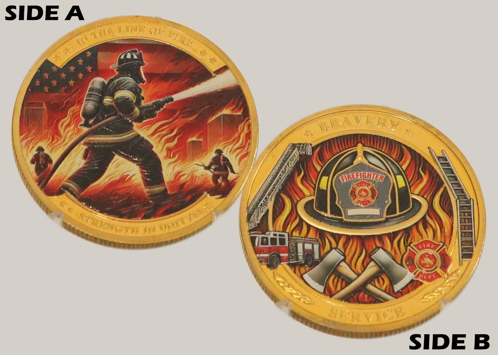 Firefighter Bravery & Service Challenge Coin  1#20