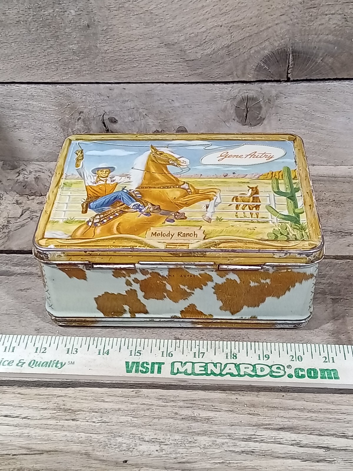 Vintage 1954 Gene Autry Melody Ranch Metal Lunchbox NO THERMOS