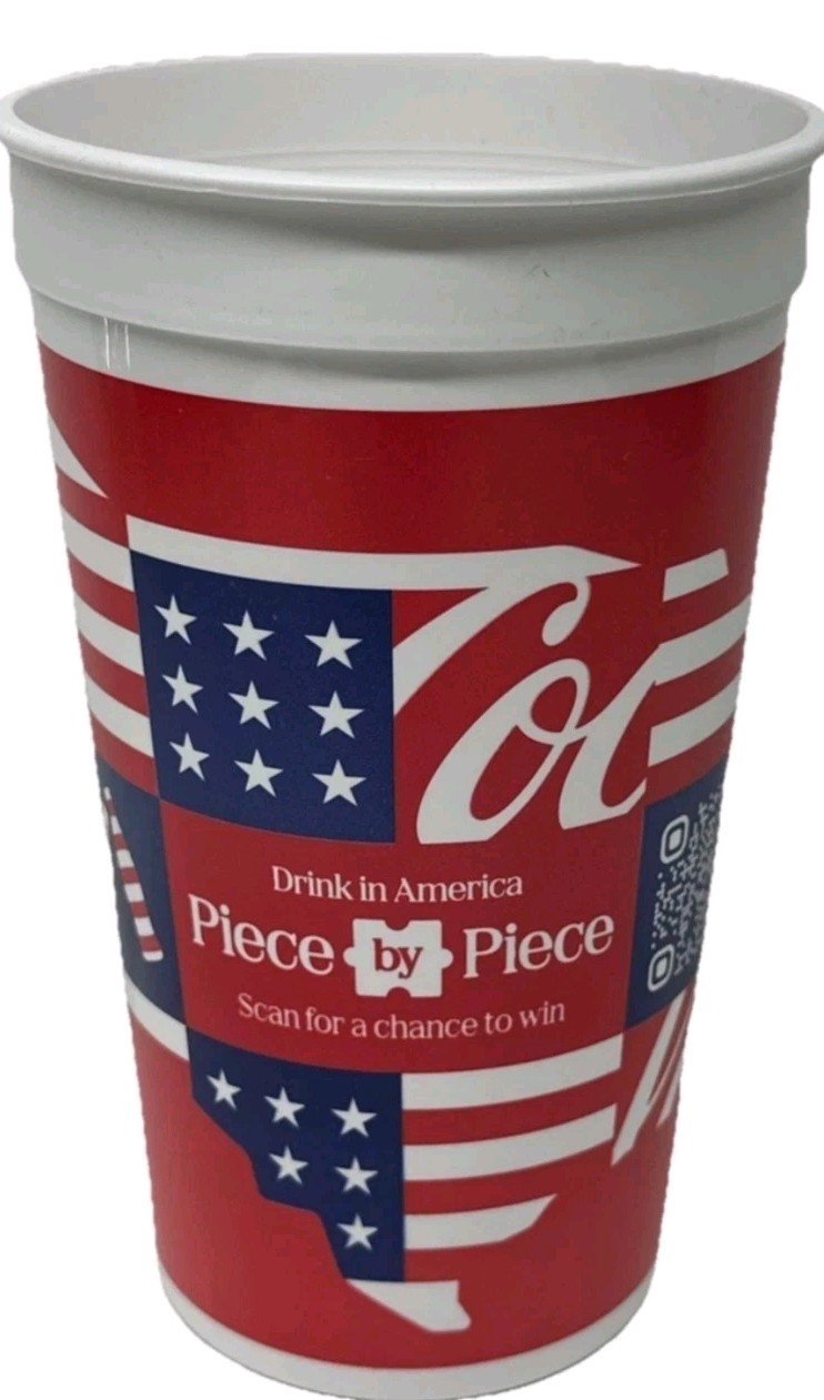 Lot of 5 Coca-Cola America 250 Plastic Souvenir Cups 2026 USA