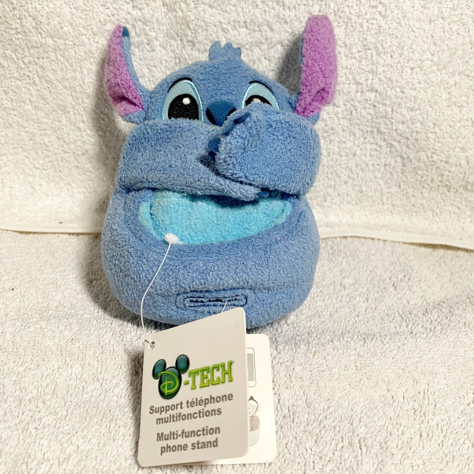 Disneyland Paris Stitch Plush Phone Stand Desk Dock Holder Disney D Tech NWT