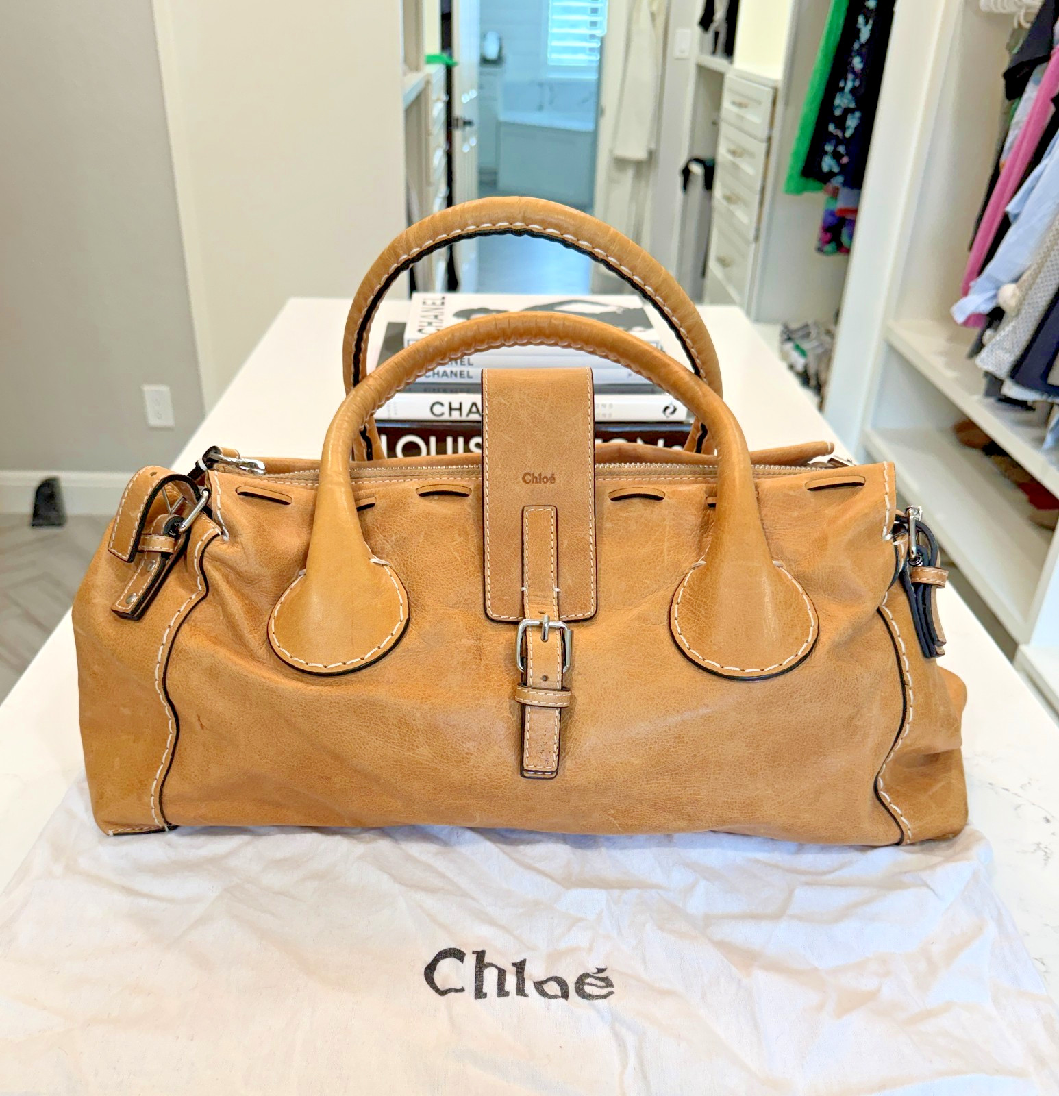 Chloé Edith Satchel  Leather Bag Tan - Original 2006 - with dustbag