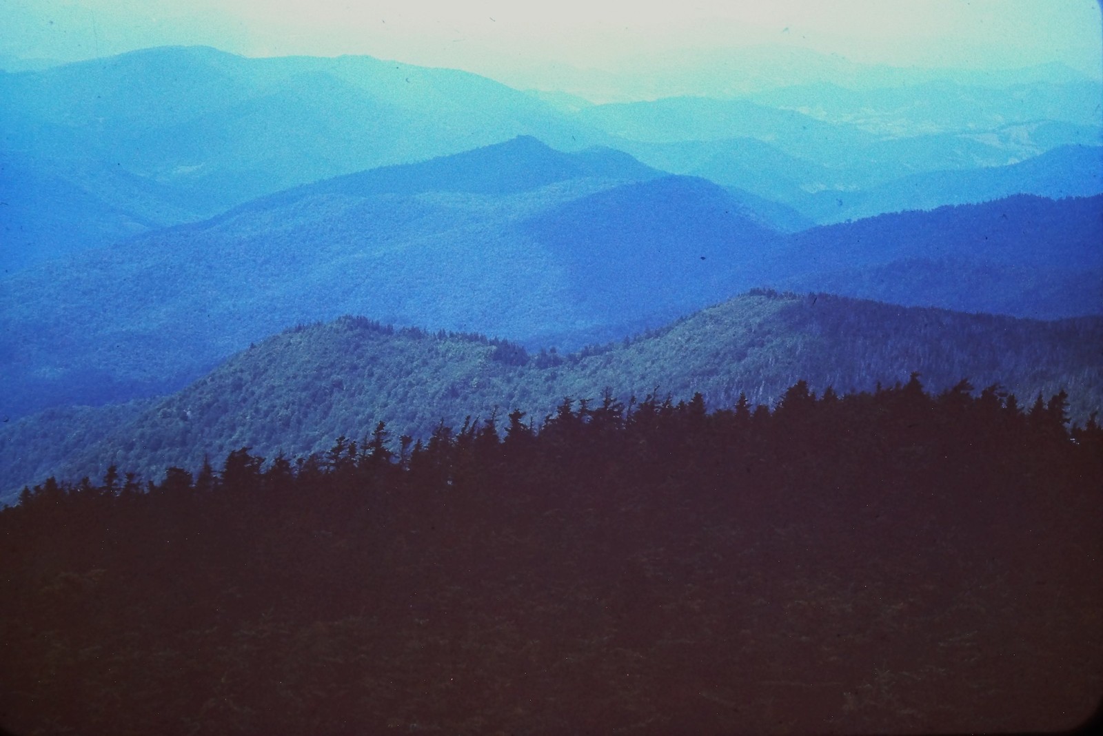 c1960's 35mm Slide Film, Appalachian Mountains Blue Ridge Landscape American