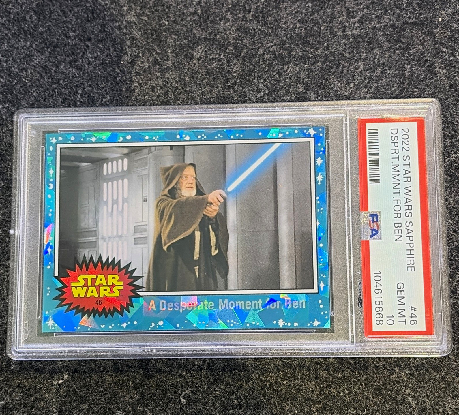 Topps 2022 Star Wars Sapphire #46 A Desperate Moment for Ben PSA 10