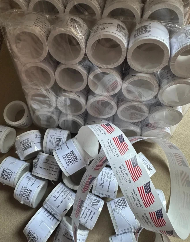 20 Rolls of 100 USPS Postage Stamps, Totaling 2000 Pieces 2025 Delivery Fast