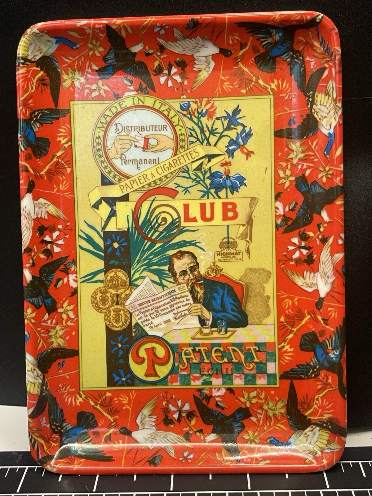 Vintage 1970\'s S.D Modiano Club Plastic Rolling Tray 4x6” Made In Italy