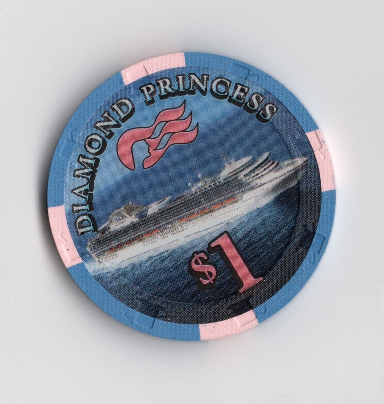Princess Cruises Diamond Princess $1.00 Casino Chip Pristine