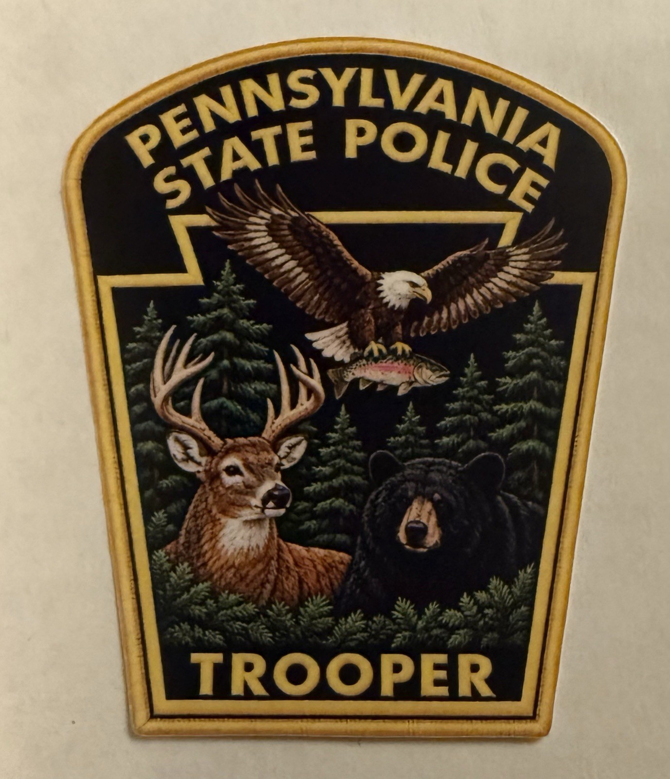 Pennsylvania State Police Patch Vinyl ￼Sticker 3 inch, Wildlife