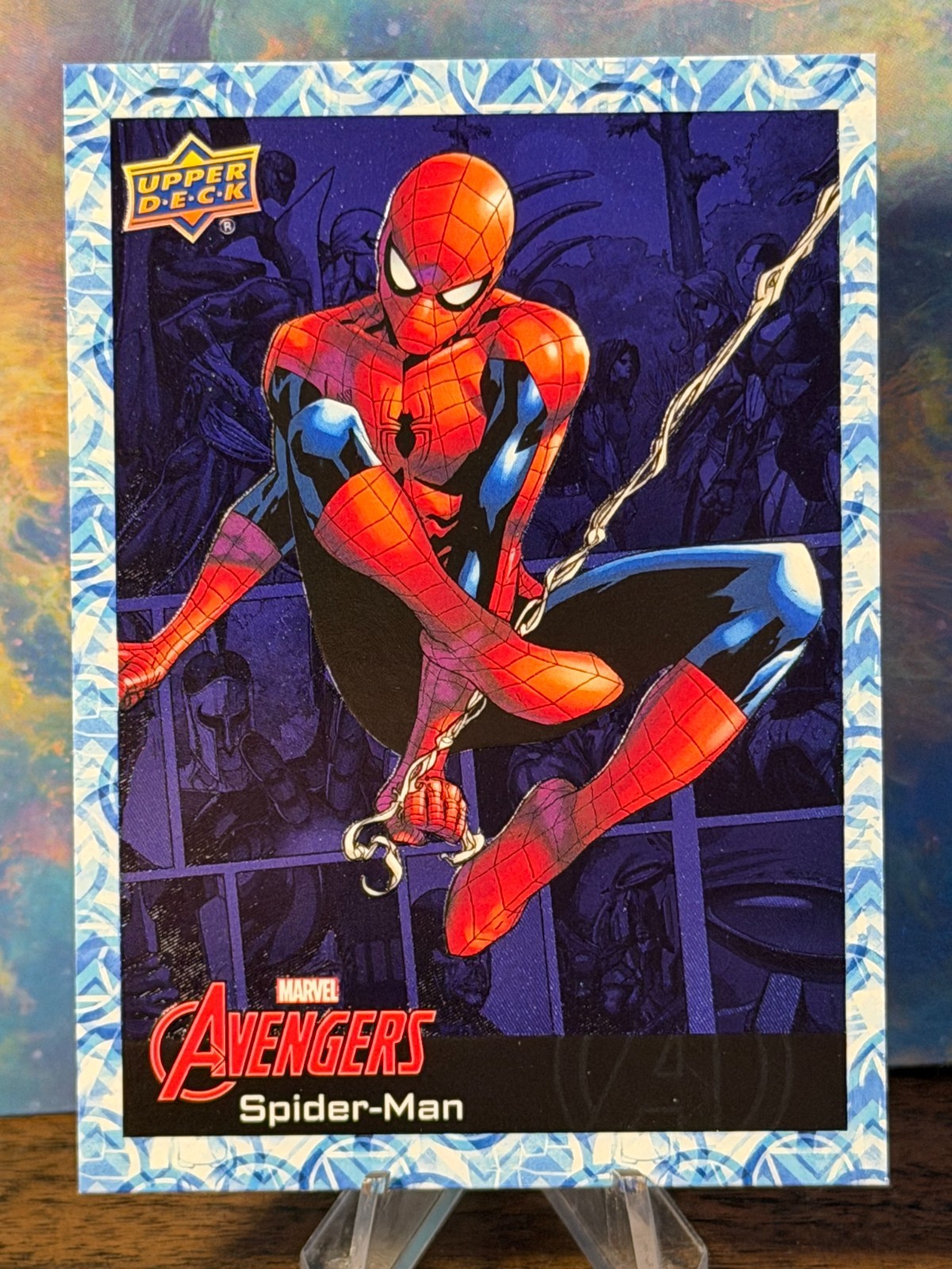 2024 Upper Deck Marvel Avengers Blue Foil #20 Spider-Man 💎