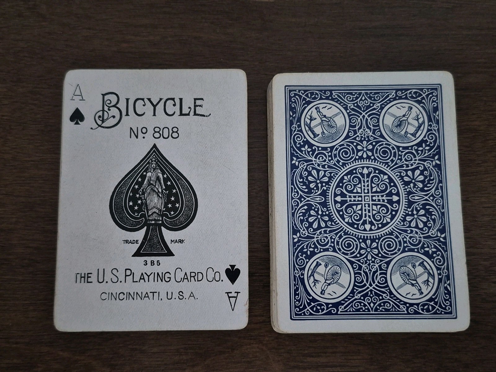 Vintage c1899-1905 Bicycle Playing Cards, Blue Expert Back, No Box Vintage c1899-1905 Bicycle Playing Cards, Blue Expert Back, No Box