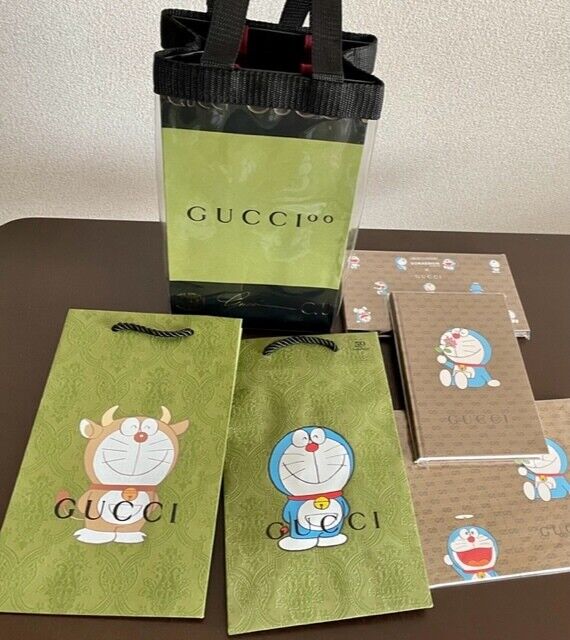 Gucci Doraemon Shopper - Various Vinyl Bags Included For Free Dress-Up Notes And