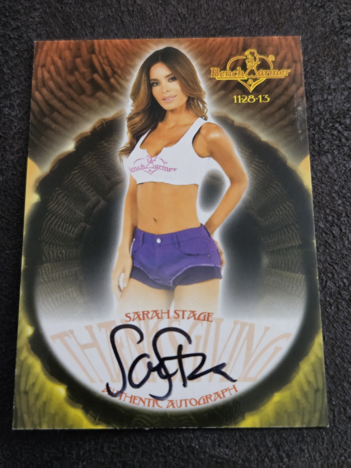 2013 Bench Warmer Sarah Stage Auto Autograph #60