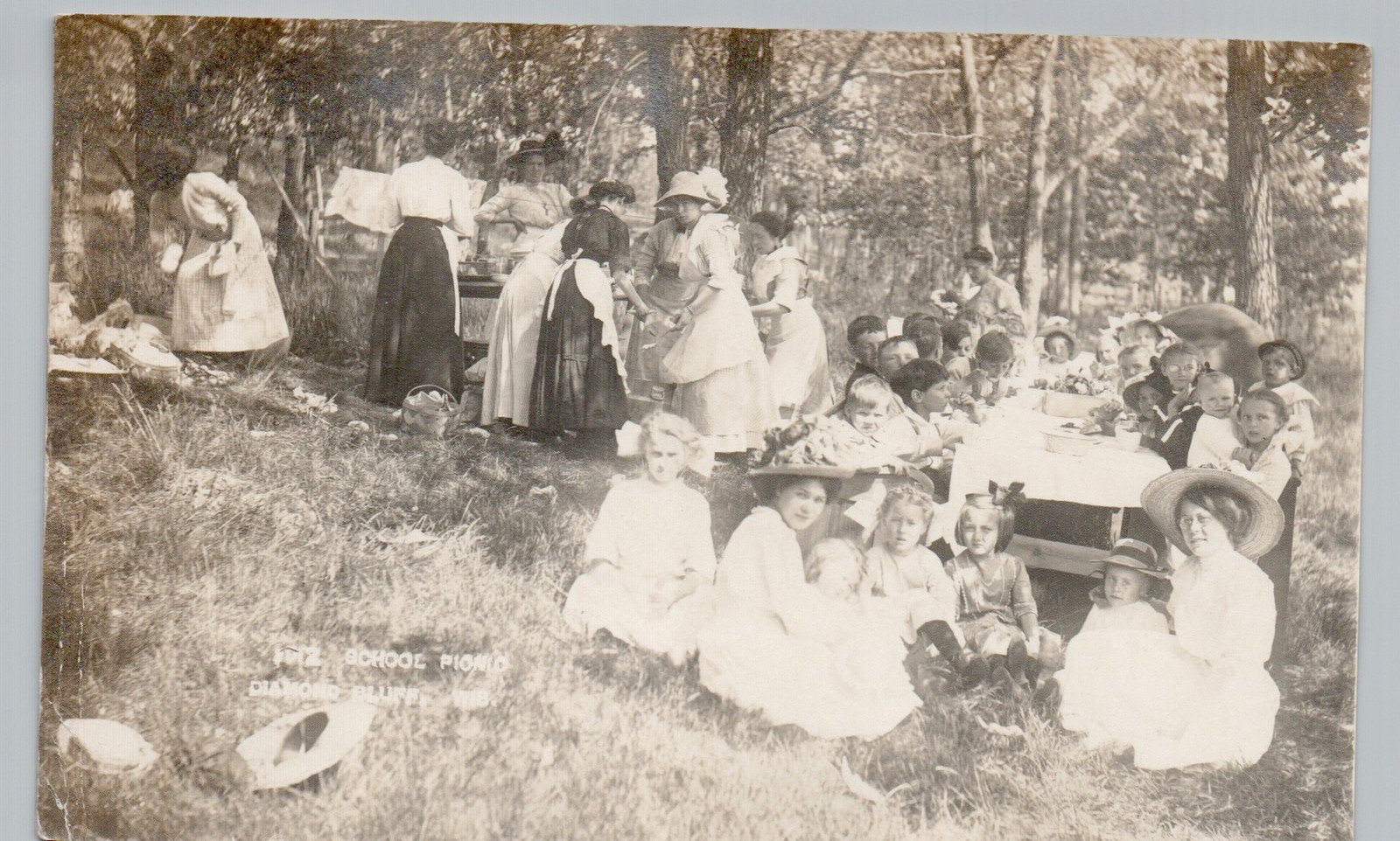 1912 SCHOOL PICNIC diamond bluff wi postcard wisconsin real photo rppc 1912 SCHOOL PICNIC diamond bluff wi postcard wisconsin real photo rppc