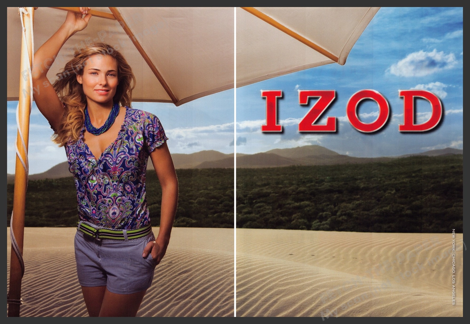 Izod Women\'s Clothing 2000s Print Advertisement (2 pages) 2009 Sand Legs