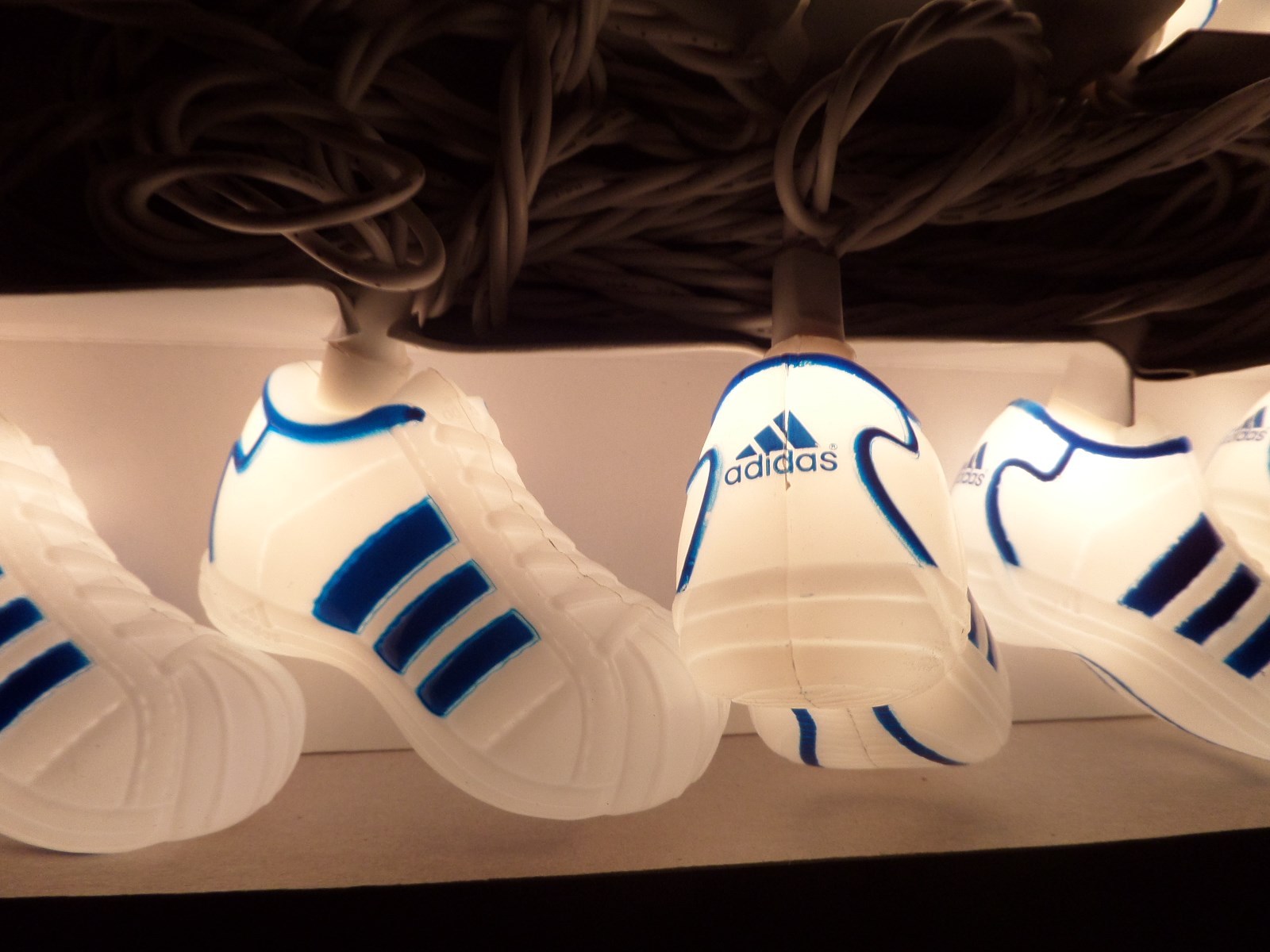 New Adidas String Lights Shell Toe Samba Shoes Set/10 Christmas Vtg Rare 10 Feet