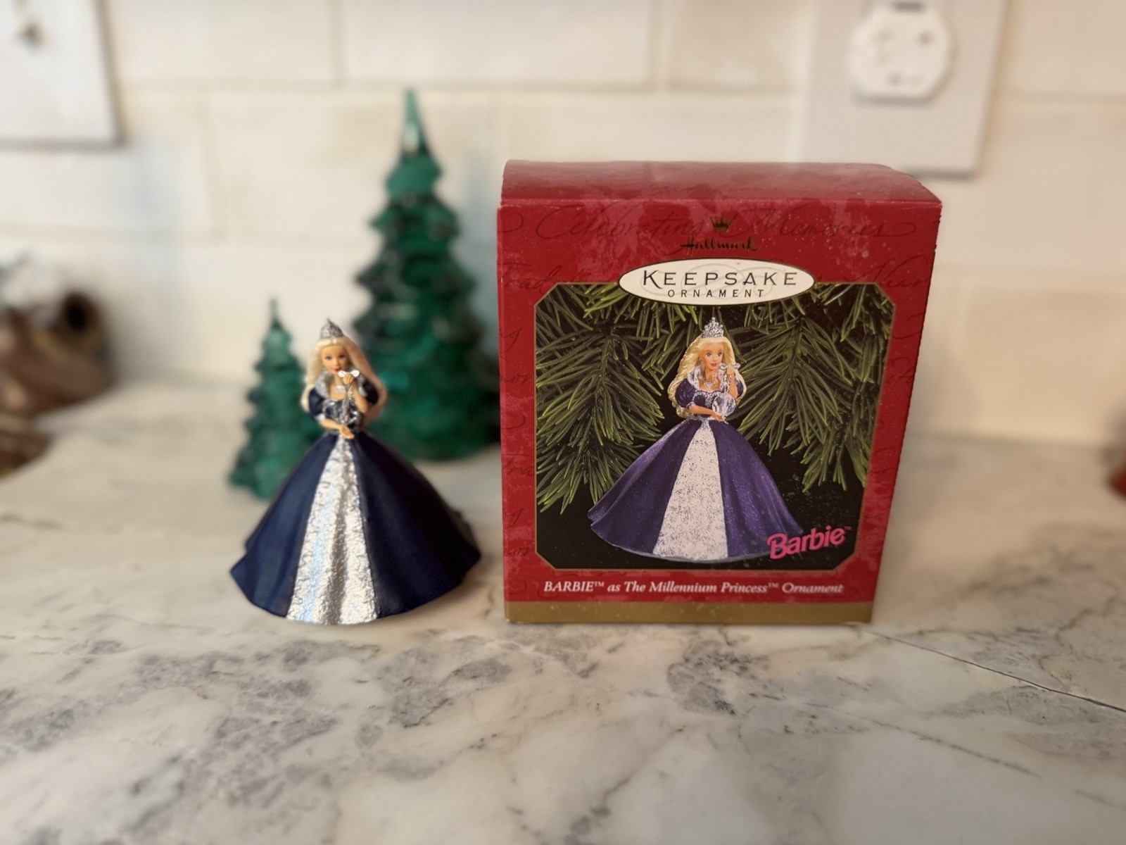 Hallmark 1999 Barbie Millennium Princess Keepsake Christmas Ornament w/ Box